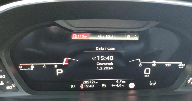 Audi Q3 cena 155900 przebieg: 28972, rok produkcji 2023 z Warszawa małe 379